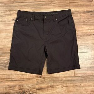 Prana Brion II Shorts Men’s 36 Gray Lightweight Stretch Pockets Hiking Outdoors